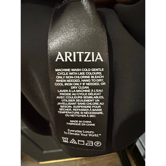 Wilfred Women's Black Chiffon Ruffle Babydoll Mini Amerie Dress Size Small - Picture 7 of 10